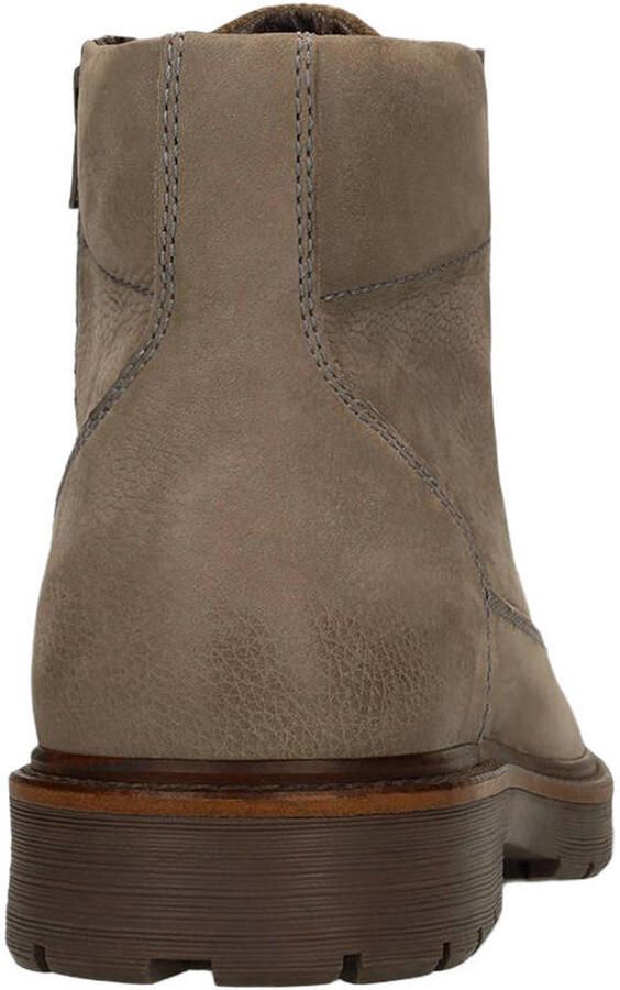 Manfield leren veterboots met profielzool grijs - Foto 2