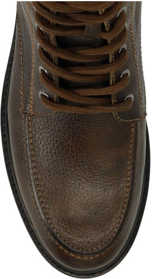 Manfield Heren Taupe leren veterboots