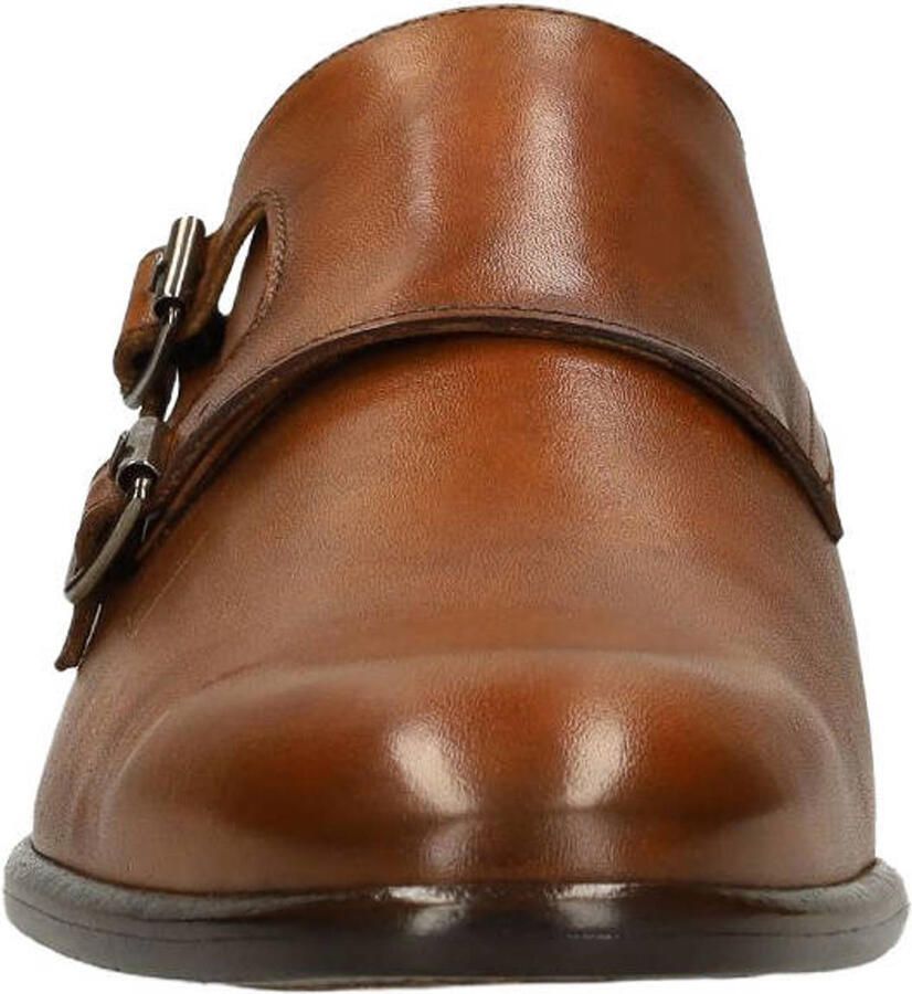 Manfield Heren Cognac leren gespschoenen - Foto 2