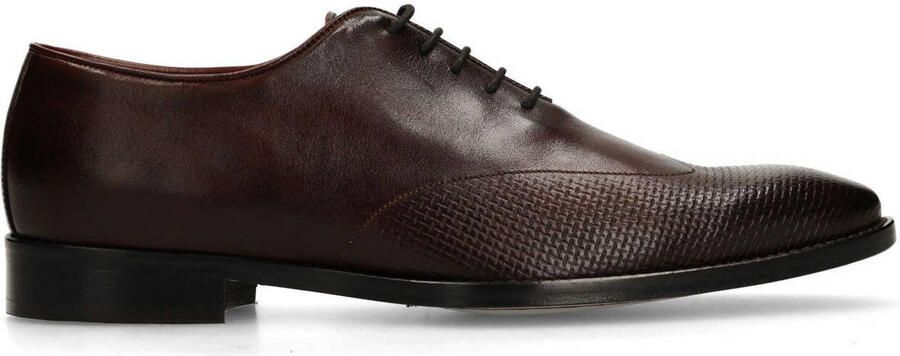 Black Label Heren Burgundy leren veterschoenen - Foto 2