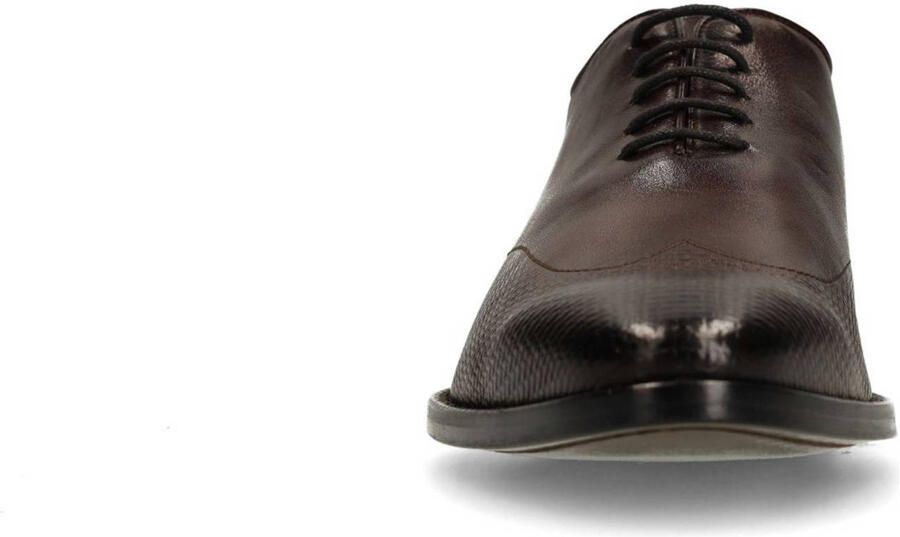 Black Label Heren Burgundy leren veterschoenen