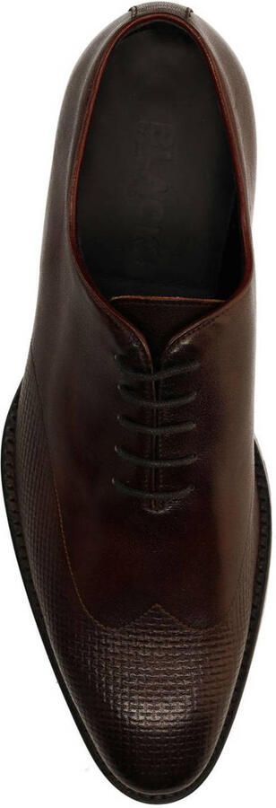 Black Label Heren Burgundy leren veterschoenen - Foto 3