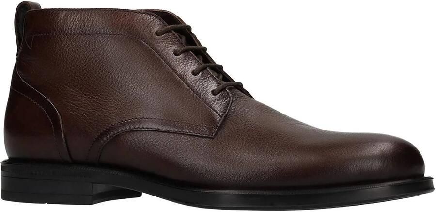 Manfield Heren Bruine leren veterschoenen - Foto 3