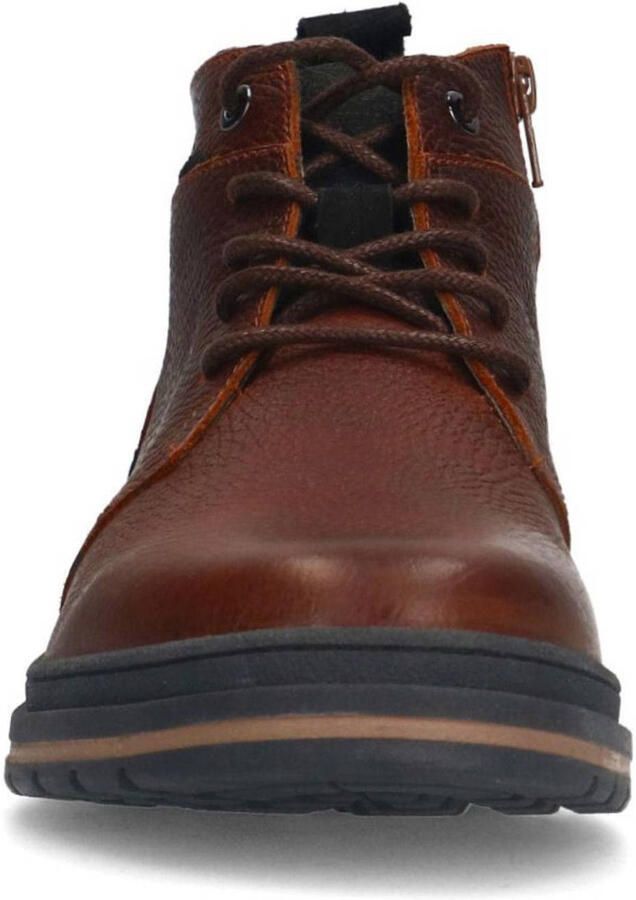 Manfield Heren Cognac leren veterboots - Foto 2