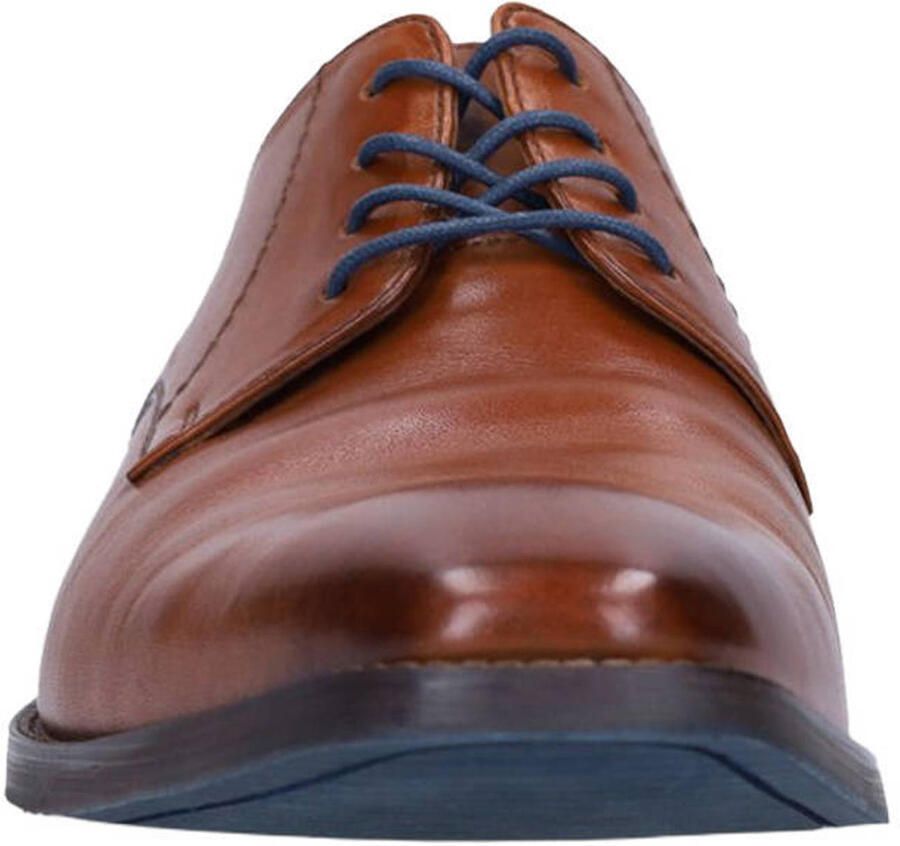 Manfield Heren Cognac leren veterschoenen - Foto 2