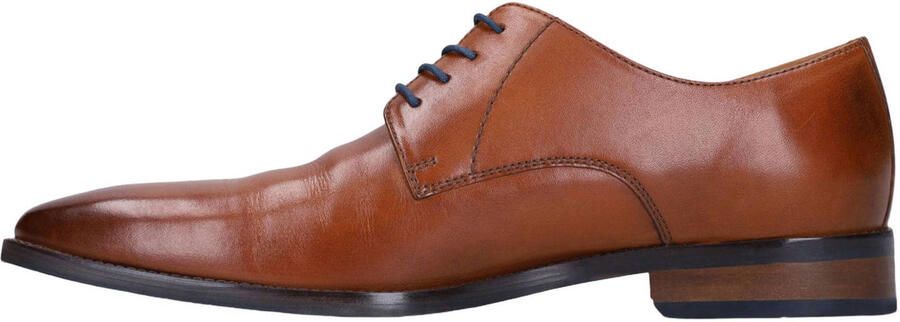 Manfield Heren Cognac leren veterschoenen - Foto 3