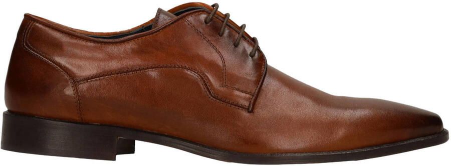 Manfield Heren Bruine leren veterschoenen