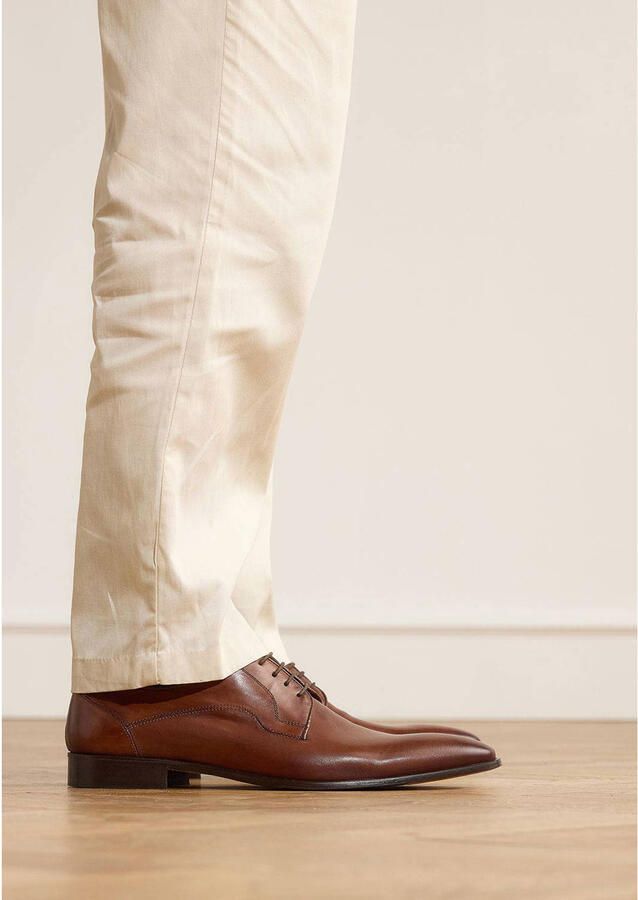 Manfield Heren Bruine leren veterschoenen - Foto 2