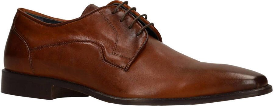 Manfield Heren Bruine leren veterschoenen - Foto 3