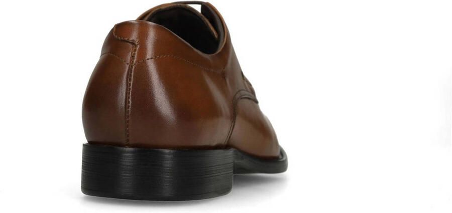 Manfield Heren Cognac leren veterschoenen - Foto 3