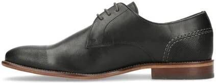Manfield Black Label leren veterschoenen zwart - Foto 2