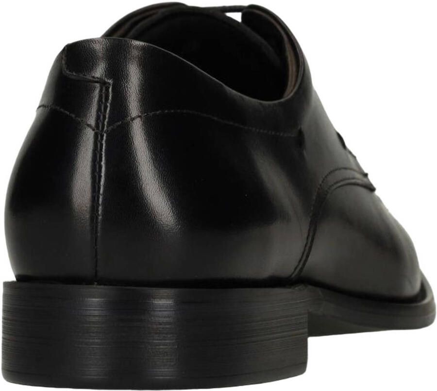 Manfield Zwarte leren veterschoenen - Foto 2