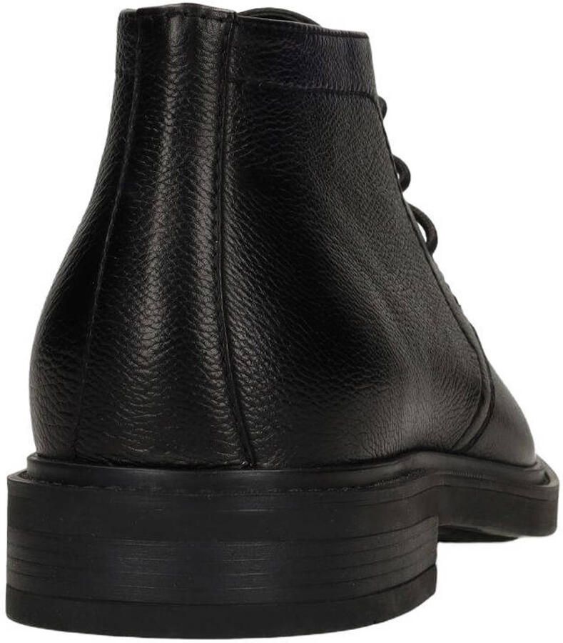 Manfield Heren Zwarte leren veterschoenen - Foto 2