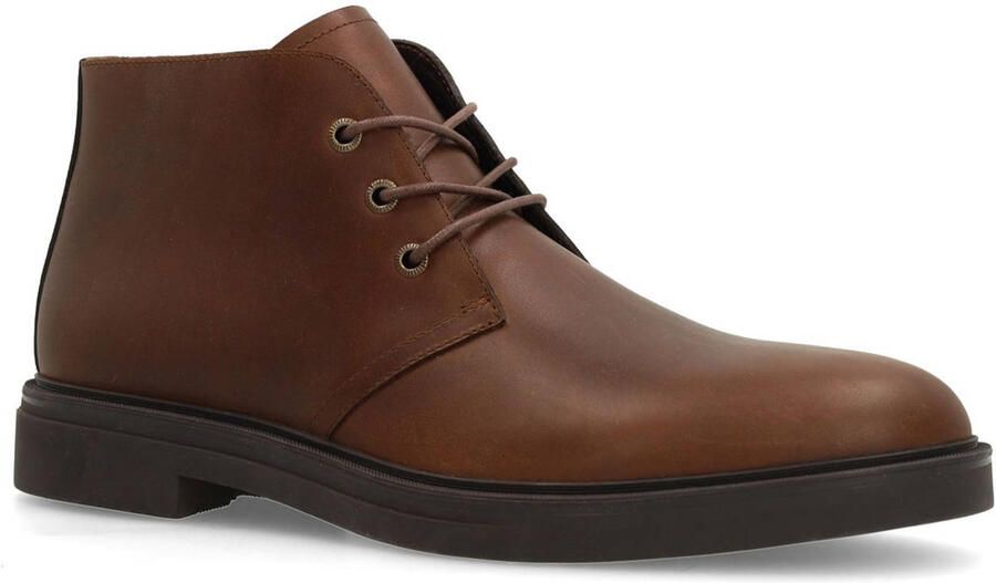Manfield Heren Bruine leren veterboots