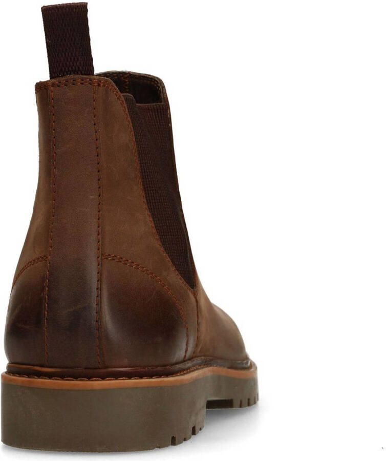 Manfield Heren Bruine nubuck chelsea boots