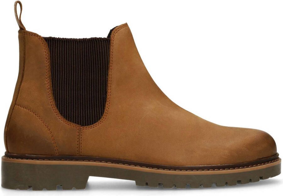 Manfield Heren Cognac nubuck chelsea boots