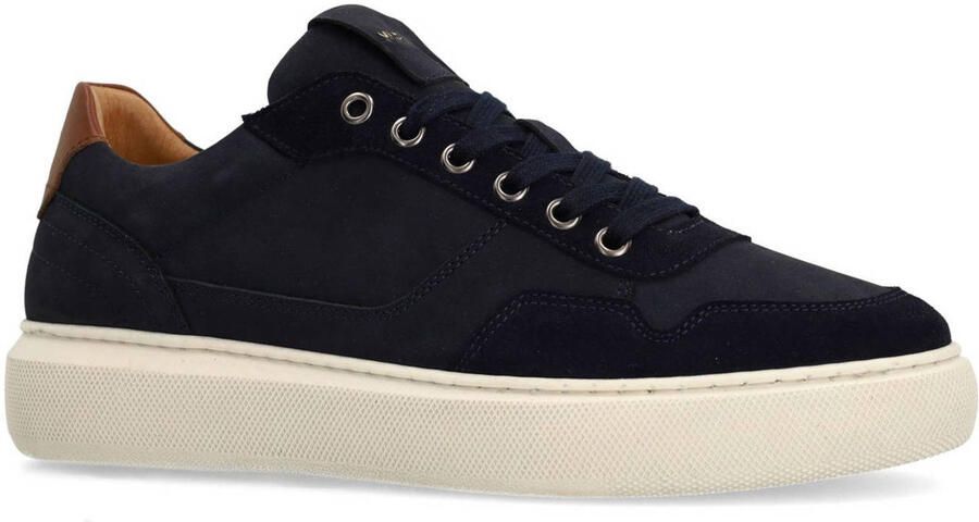 Manfield Heren Donkerblauwe nubuck sneakers - Foto 2