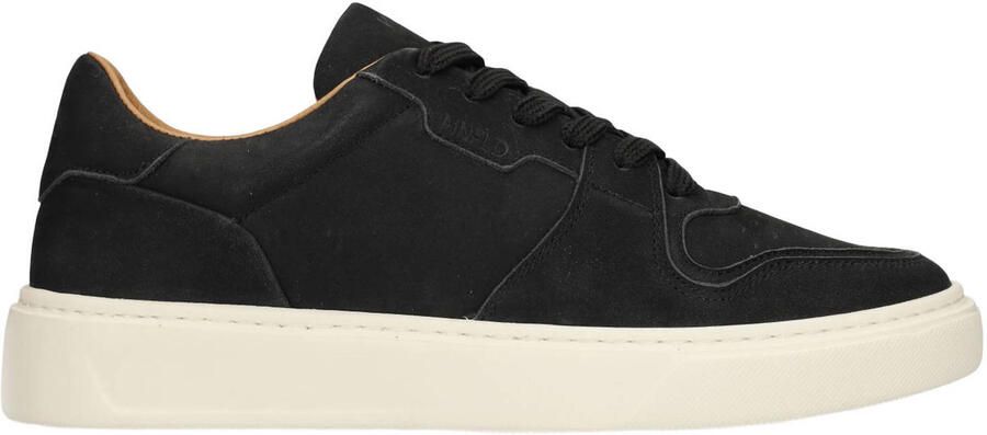 Manfield Heren Zwarte nubuck sneakers