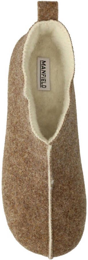 Manfield Heren Taupe pantoffels - Foto 3