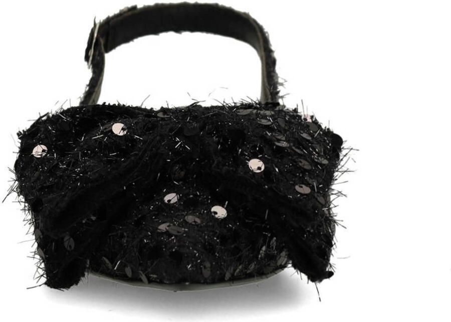 Manfield slingback loafers met pailletten zwart
