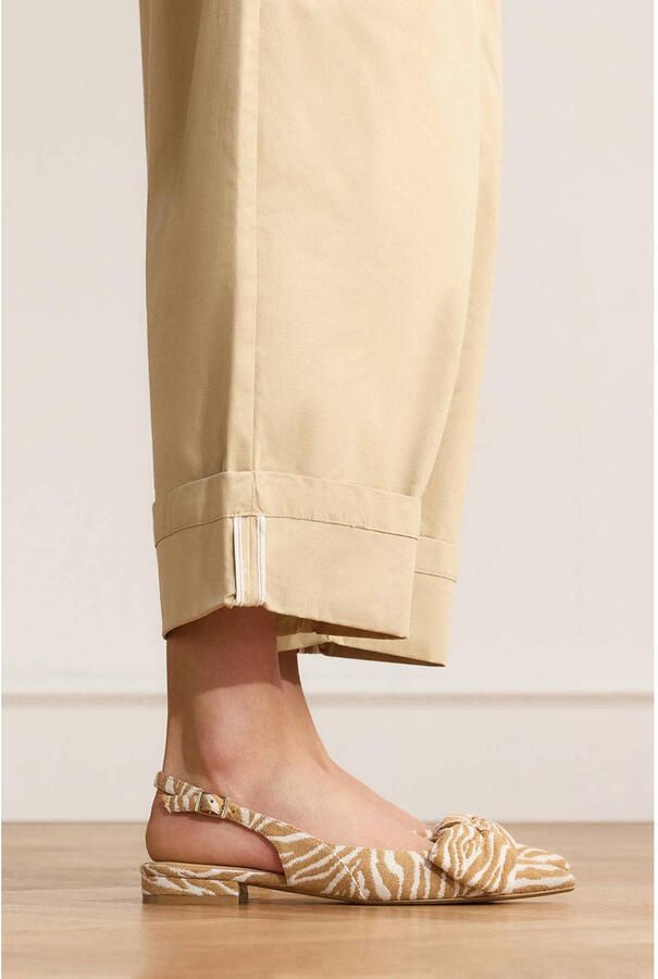Manfield slingback loafers met zebraprint cognac - Foto 2