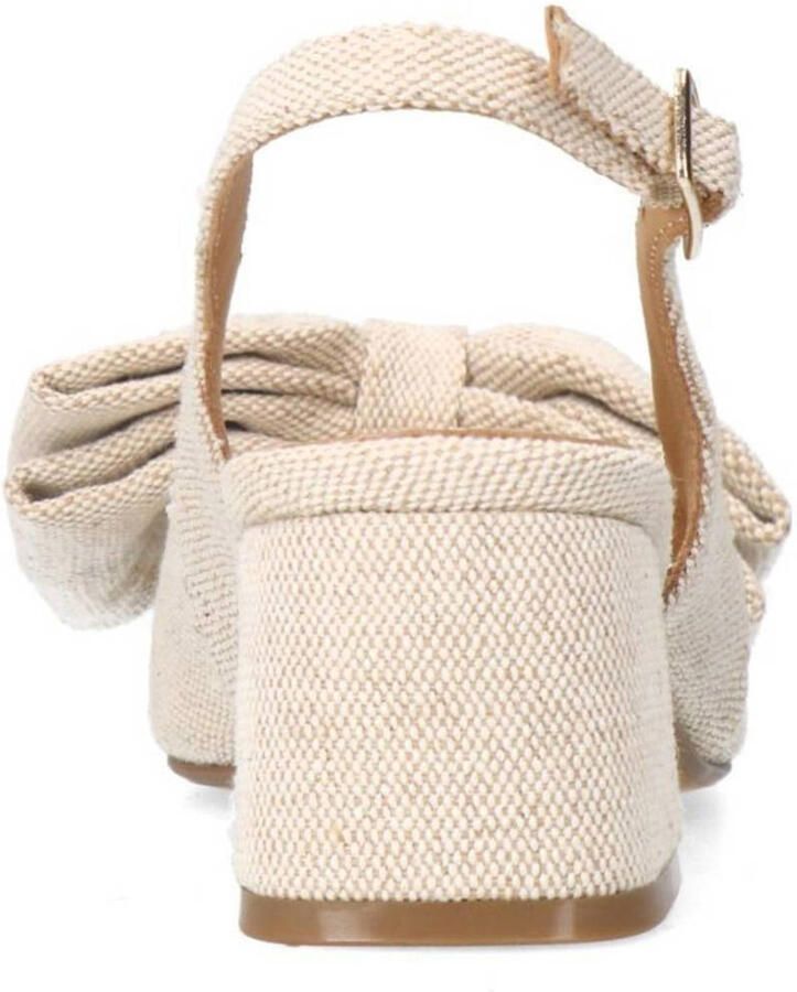 Manfield Dames Beige slingbacks met strik - Foto 2