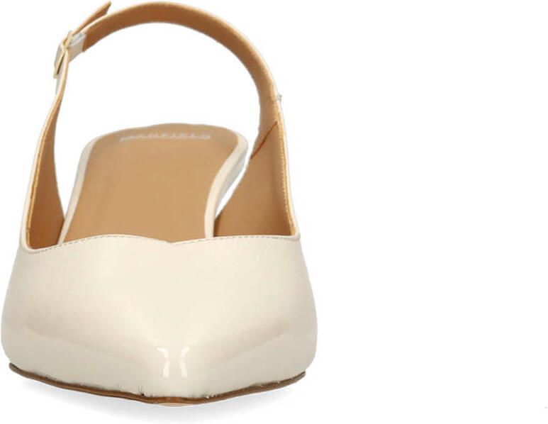 Manfield Dames Off white lakleren slingbacks - Foto 2