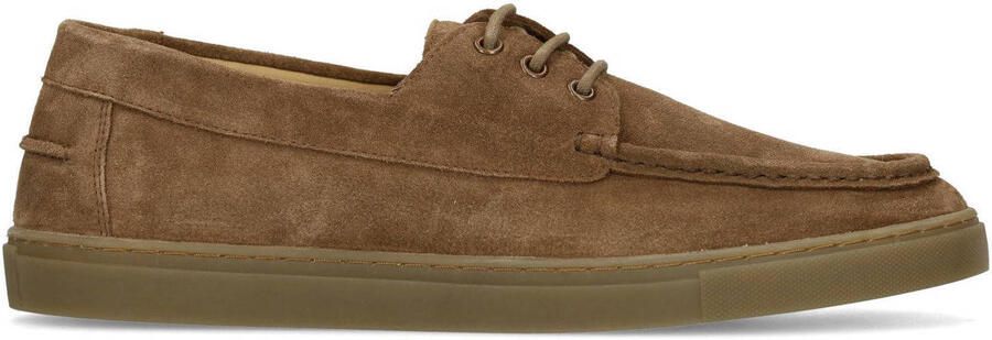 Manfield Heren Beige suède bootschoenen
