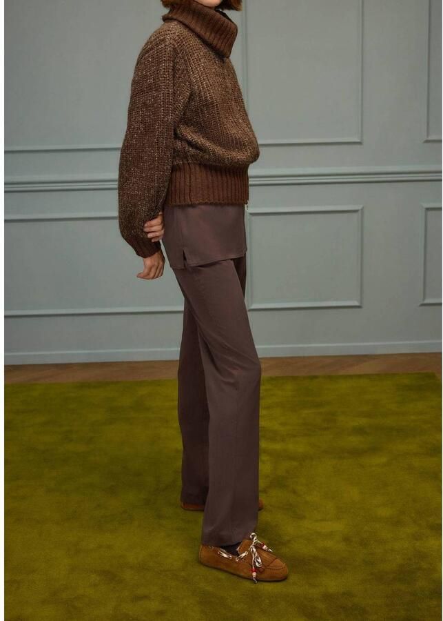 Manfield Dames Cognac suède bontloafers - Foto 2