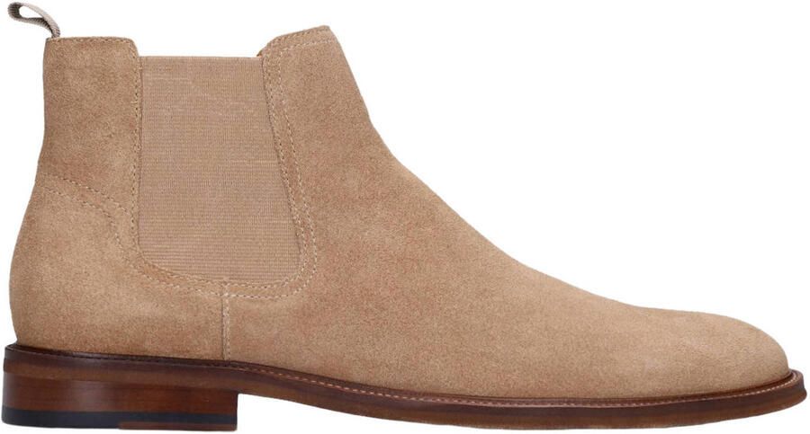 Manfield Taupe suède chelsea boots