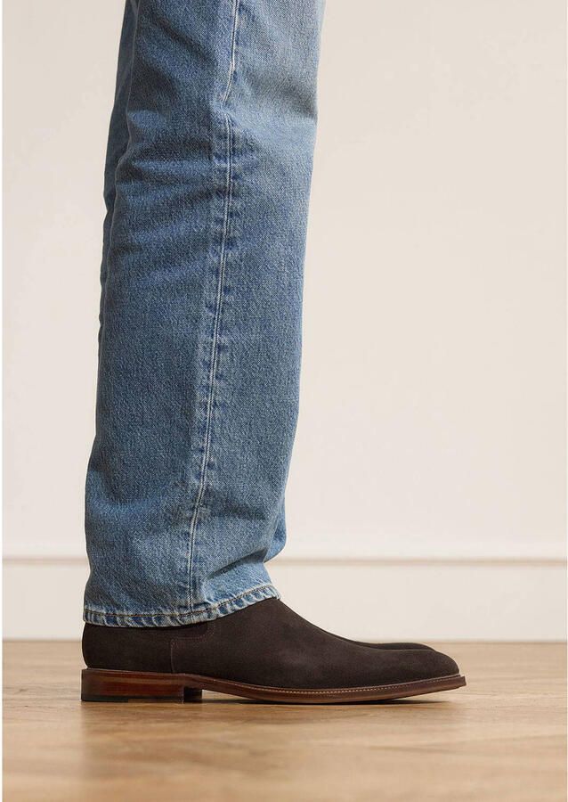 Manfield Heren Bruine suède chelsea boots - Foto 2