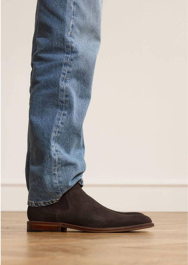 Manfield Heren Bruine suède chelsea boots - Foto 3