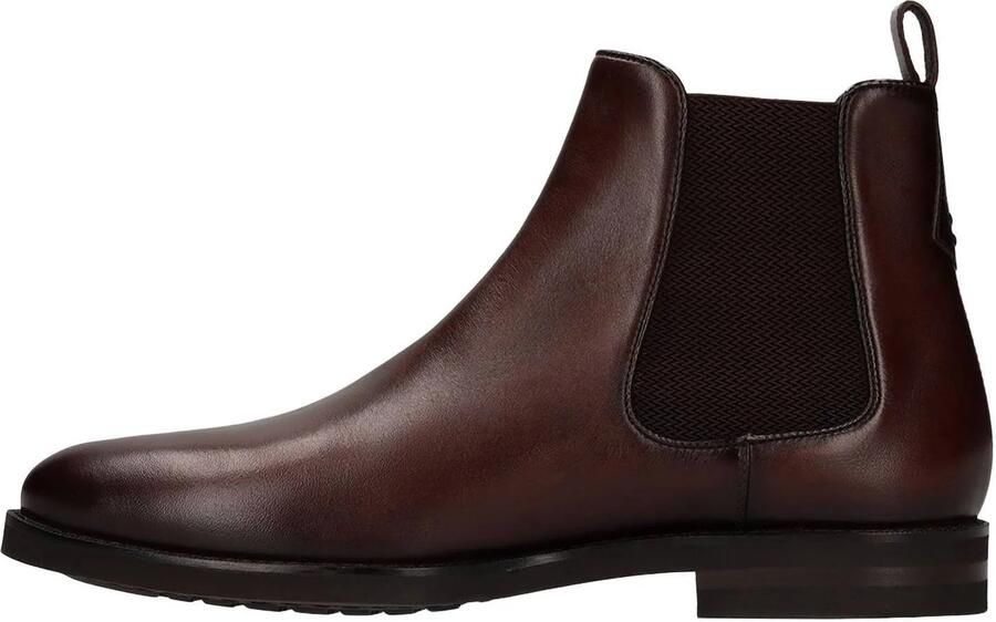 Manfield Heren Bruine leren chelsea boots - Foto 3