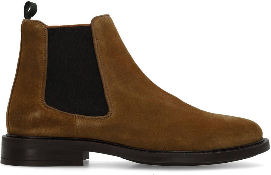 Manfield Heren Cognac suède chelsea boots