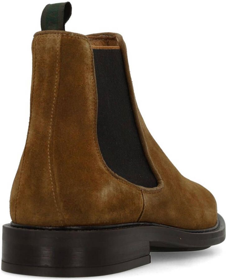 Manfield Heren Cognac suède chelsea boots