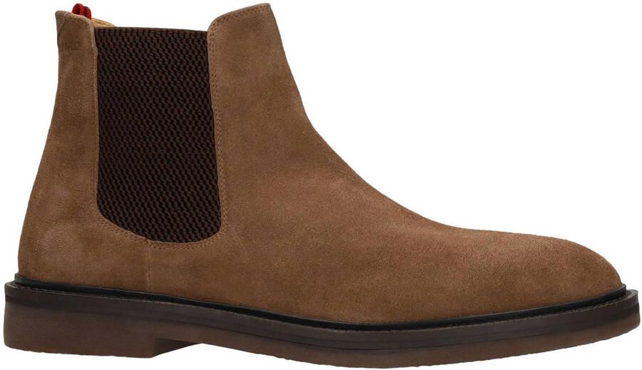 Manfield Heren Taupe suède chelsea boots