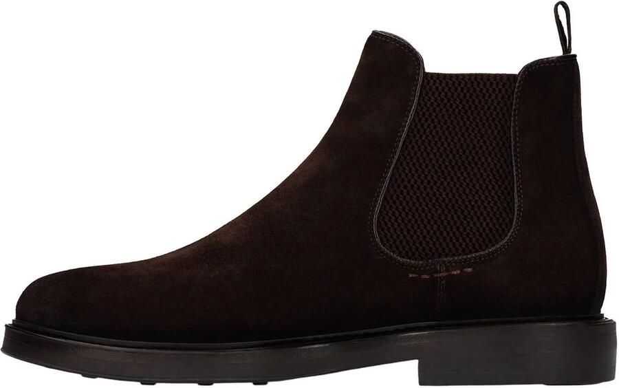 Manfield suède chelsea boots donkerbruin - Foto 2