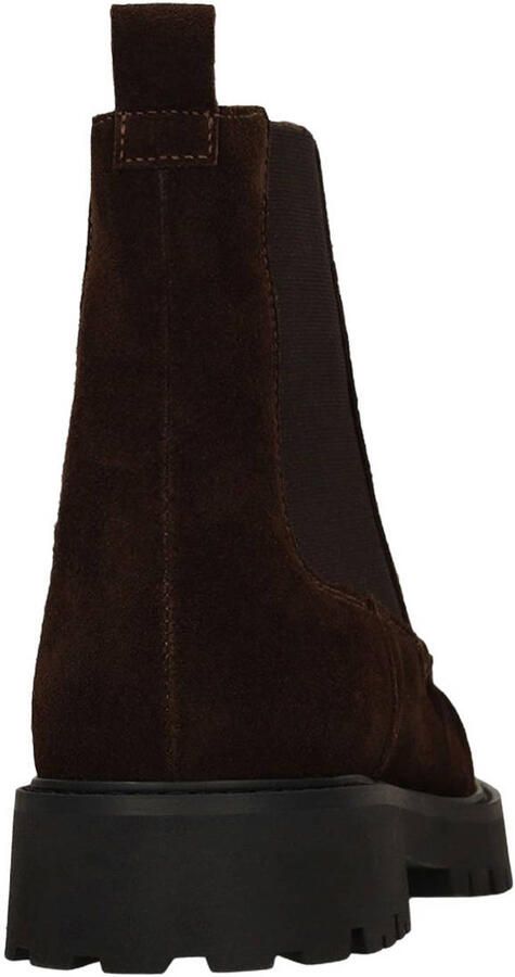 Manfield suède chelsea boots met profielzool bruin