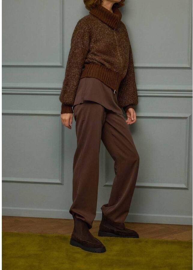 Manfield suède chelsea boots met profielzool bruin - Foto 3