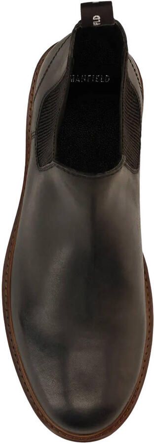 Manfield suède chelsea boots met profielzool zwart - Foto 2