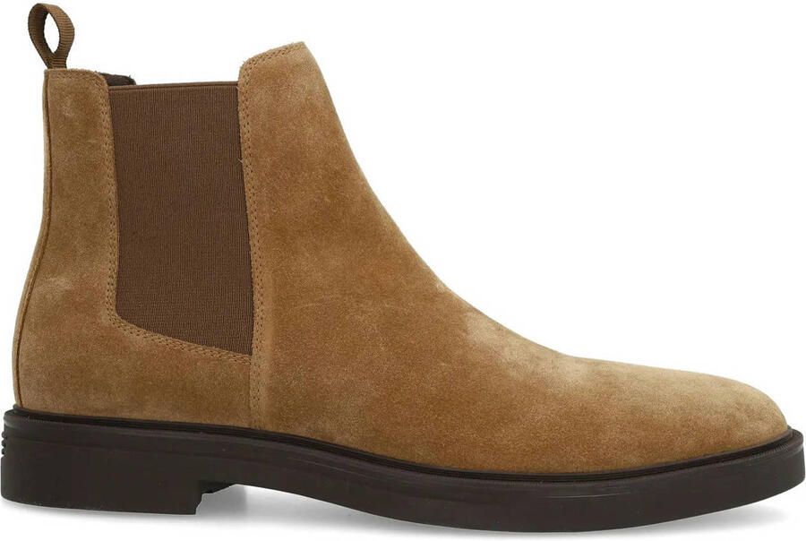 Manfield Heren Taupe suède chelsea boots