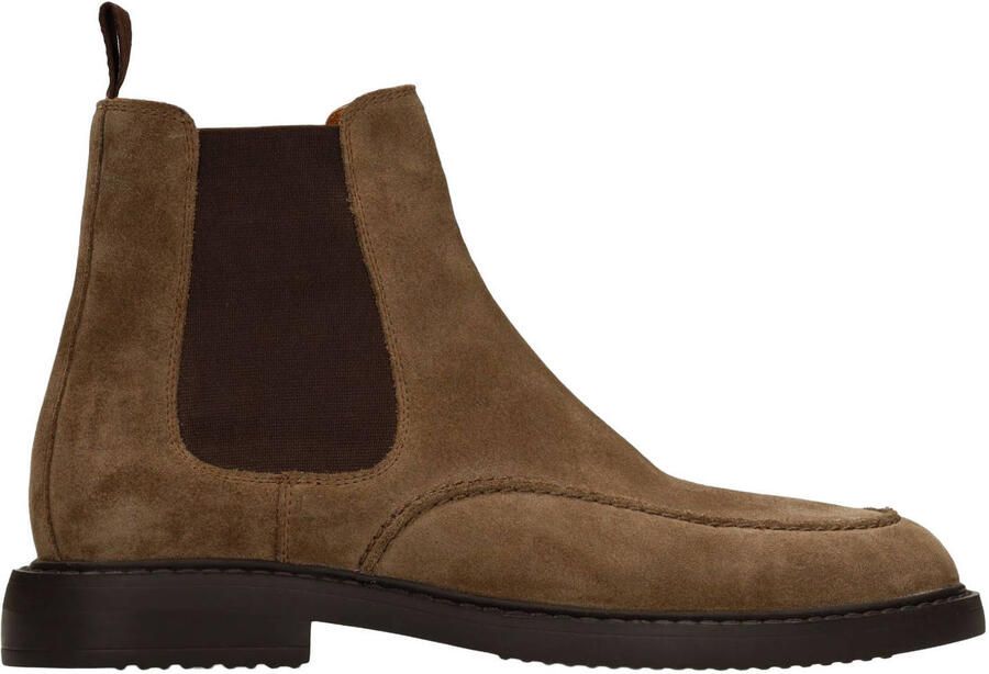 Manfield Heren Taupe suède chelsea boots