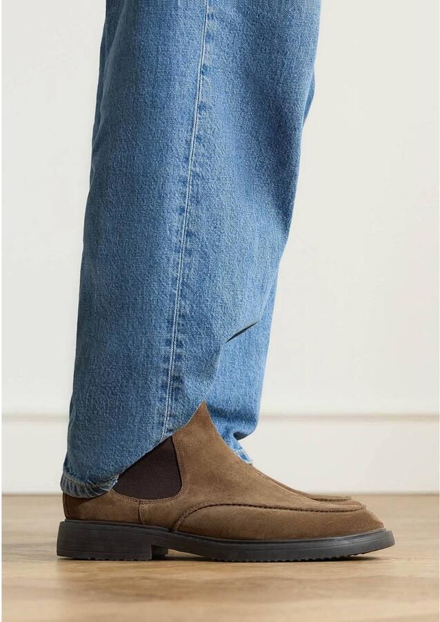 Manfield Heren Taupe suède chelsea boots - Foto 2
