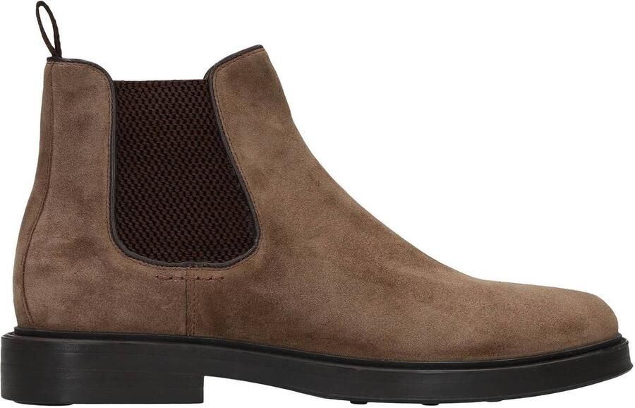 Manfield Heren Taupe suède chelsea boots