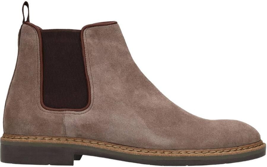 Manfield Heren Taupe suède chelsea boots