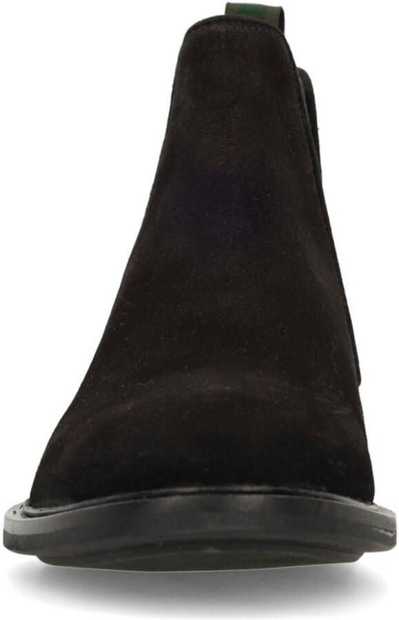 Manfield Heren Zwarte suède chelsea boots