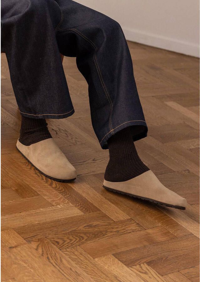 Manfield Heren Beige suède instappers - Foto 2