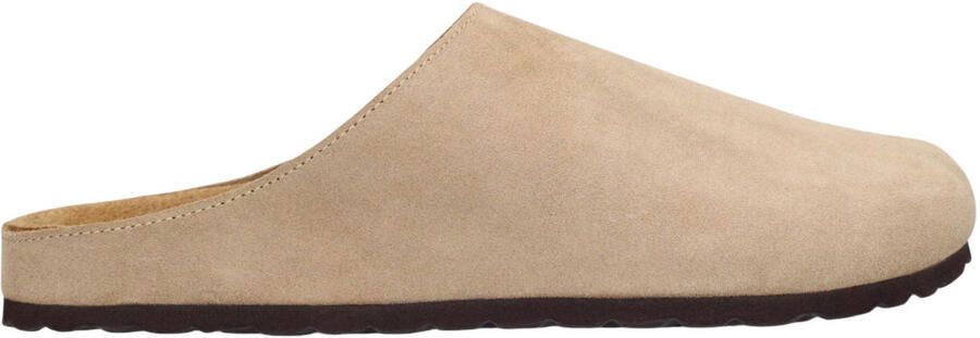 Manfield Heren Beige suède instappers