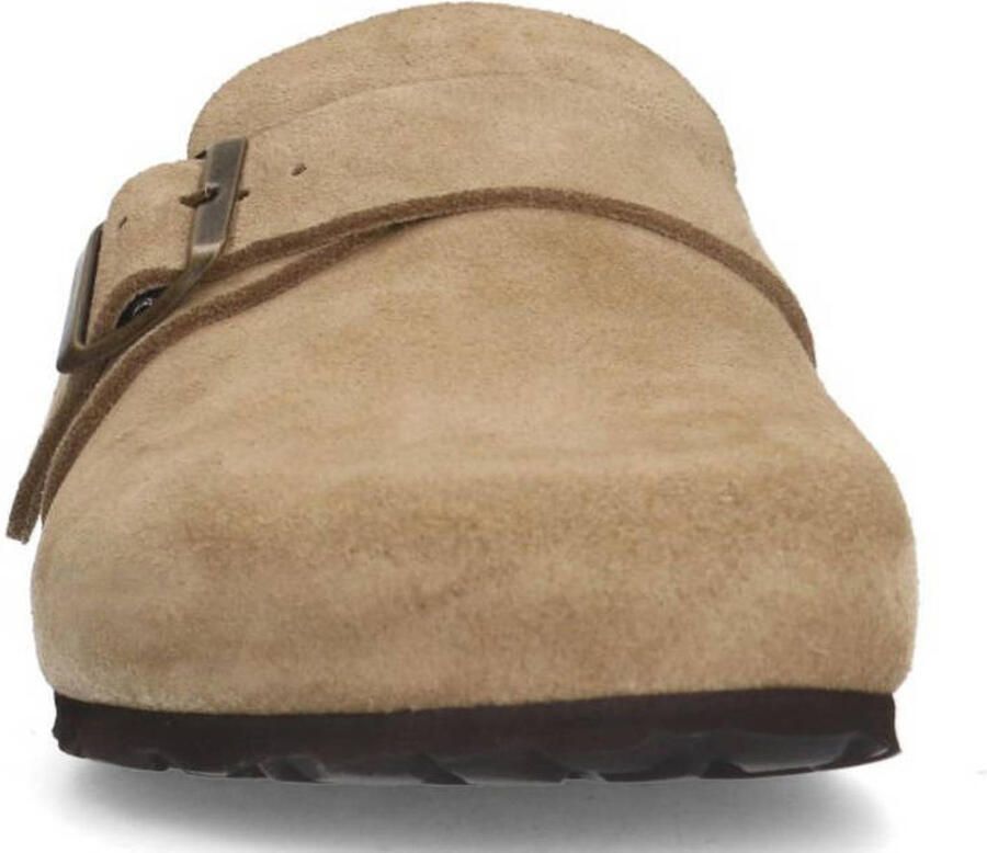 Manfield Heren Beige suède slip ons
