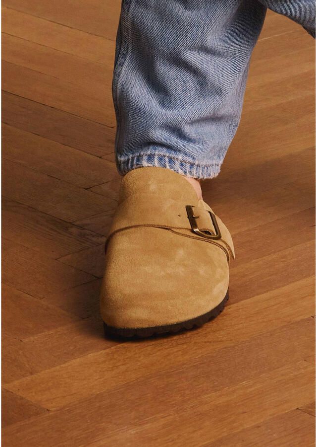 Manfield Heren Beige suède slip ons - Foto 2